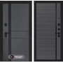 Входная дверь EVOLAB 22 - Графит софт, черная вставка