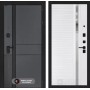 Входная дверь EVOLAB 31 - Белый софт, зеркальная вставка с тонировкой