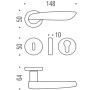 Дверная ручка на розетке Daytona PF.11.CS Colombo