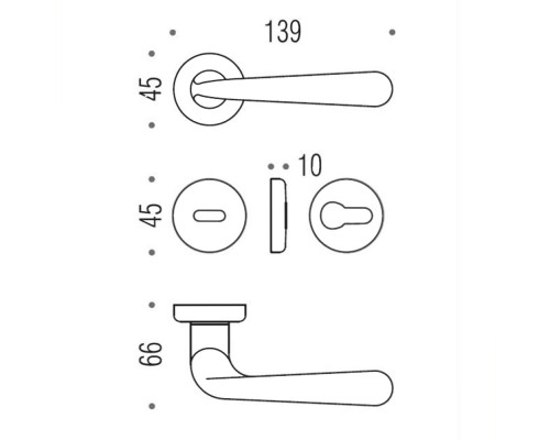 Дверная ручка на розетке Robodue CD.51.CM Colombo