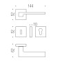 Дверная ручка на розетке Zelda MM.11.CM Colombo