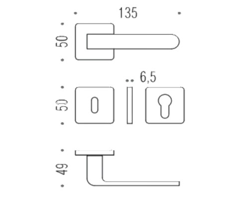 Дверная ручка на розетке Fedra AC.11.CM Colombo