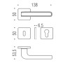 Дверная ручка на розетке Tecno MO.11.CMQ Colombo