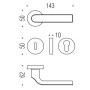 Дверная ручка на розетке Meta KG.11.CM Colombo