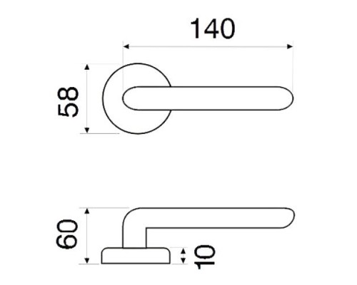 Дверная ручка на розетке Flora-3 147/269 F23 Fimet