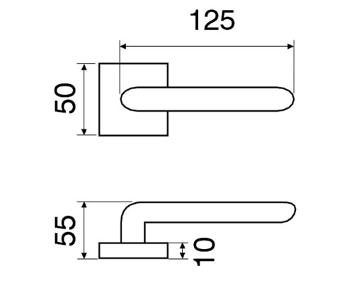 Дверная ручка на розетке Ice 168/211BIC F05 Fimet