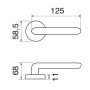 Дверная ручка на розетке Anna Essence 177.2/258 F04 Fimet