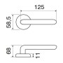 Дверная ручка на розетке Anna 177/250F F58 Fimet