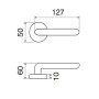 Дверная ручка на розетке Colliope 151/266 F01 Fimet