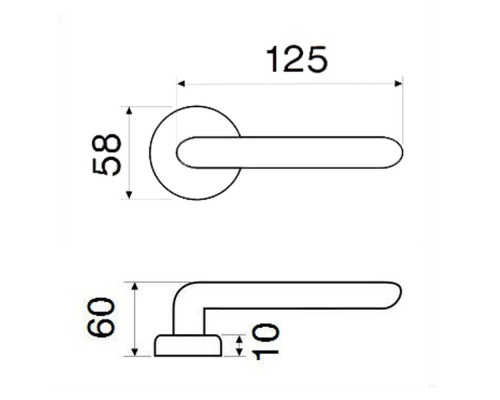 Дверная ручка на розетке Vittoria 173/265 F45 Fimet