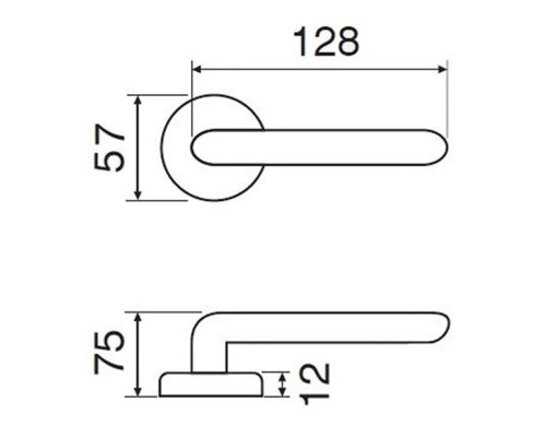 Дверная ручка на розетке Lady-2 148/269 W.BL.F43 Fimet