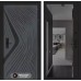 Входная дверь LEOLAB с зеркалом Панорама -  Черный кварц