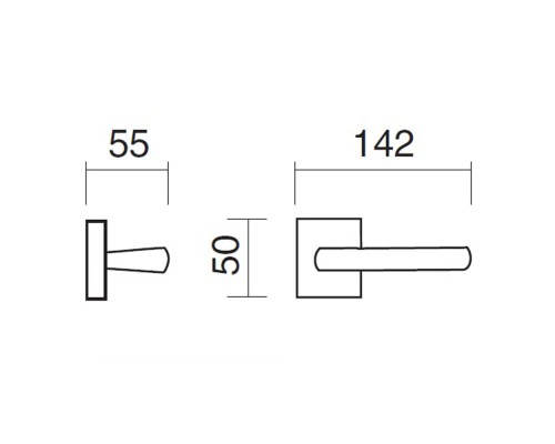 Дверная ручка на розетке Quadrata OGV Yester 3541 Pasini