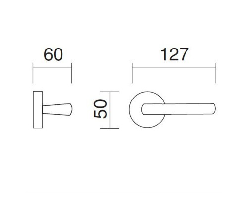 Дверная ручка на розетке MOD 800 OGV 0031 Pasini