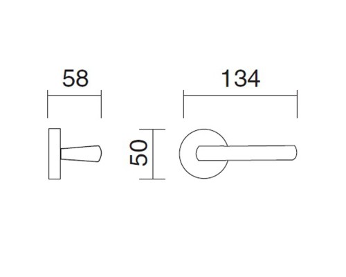 Дверная ручка на розетке Ninfa CR/CR SAT 3471 Pasini