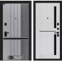 Входная дверь SKYLAB 02 - Сандал белый, стекло черное