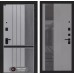 Входная дверь SKYLAB с Зеркалом 32 тонированным - Серый рельеф софт