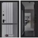 Входная дверь SKYLAB с зеркалом Панорама с тонировкой - Черный кварц