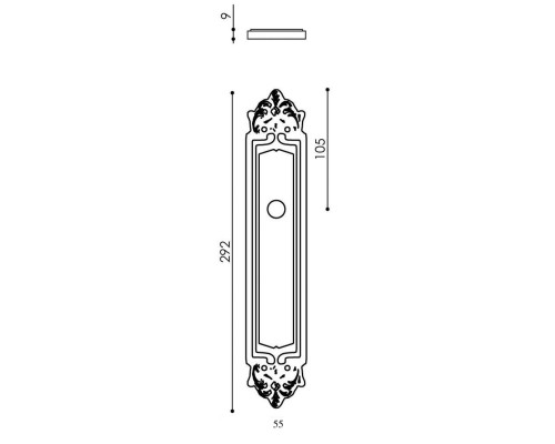 Дверная ручка на планке Anneta PL96 WC-4 Venezia