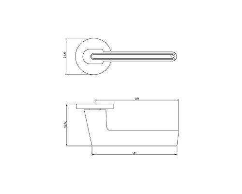 Ручка ADDEN BAU RIVER S-486 CHROME / BLACK (цвет ХРОМ БЛЕСТЯЩИЙ/ЧЁРНАЯ ВСТАВКА)