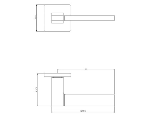 Ручка ADDEN BAU COSMO S-533 NICKEL (цвет НИКЕЛЬ)