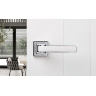 Ручка ADDEN BAU PIEZA Q360 WHITE / CHROME цвет матовый хром / белая вставка