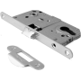 Замок-защелка врезная ADDEN BAU KEY 418 CHROME под цилиндр беcшумная, Хром (Адден Бау)