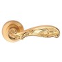 Дверная ручка Archie Genesis Flor (20G) на круглой розетке S.Gold, Матовое золото