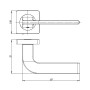 Ручка раздельная Ajax K.JK51.SPLINE (SPLINE JK) BL-24 черный