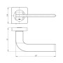 Ручка раздельная Ajax K.JK51.SPLINE (SPLINE JK) GR-23 графит