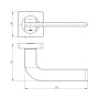 Ручка раздельная Ajax K.JK51.SPLINE (SPLINE JK) CP-8 хром