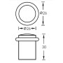Дверной ограничитель Archie A02MAB/ACF, античная бронза/кофе (Арчи)
