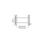Глазок Armadillo (Армадилло) дверной, оптика стекло DV-PRO 1/60-35/BR/HD (DVG1/HD) CP хром