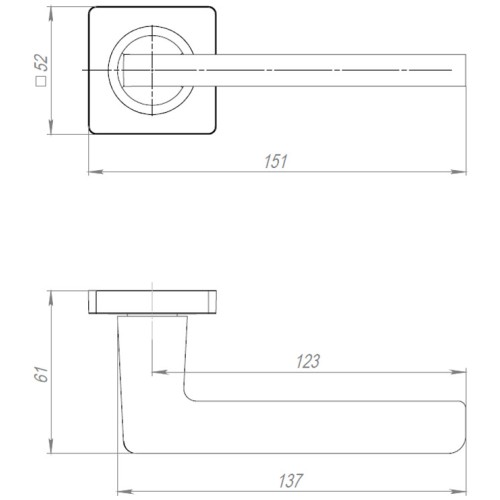 Ручка Ajax (Аякс) раздельная K.JK51.IND TESTA BL-24 черный (белая коробка) 
