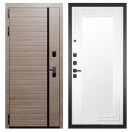 Гранит Пиано Эко, панель 019 зеркало Белый ясень 16 мм