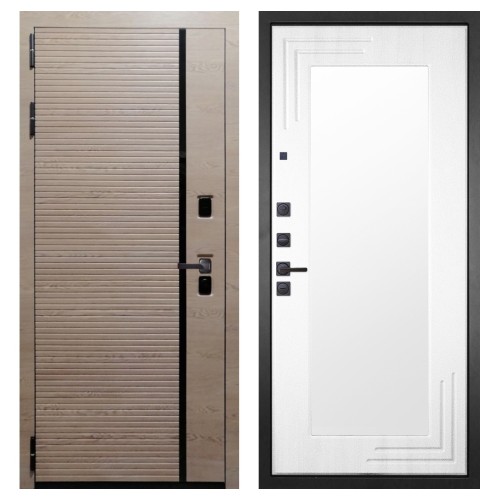 Гранит Пиано Эко, панель 019 зеркало Белый ясень 16 мм