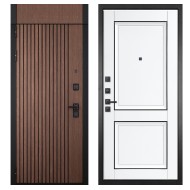 Гранит Шторм с фрамугой, панель 070 Две филенки с молдингом белый матовый 12 мм