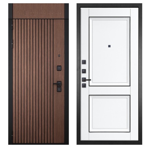 Гранит Шторм с фрамугой, панель 070 Две филенки с молдингом белый матовый 12 мм