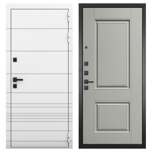 Гранит Роял белая NEW, панель 068 Две филенки силк маус 12 мм