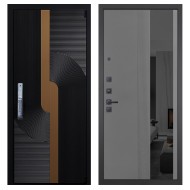 Гранит Смарт Люкс, панель 086 Серый рельеф софт с тонированным зеркало 10 мм