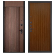 Гранит Шторм с фрамугой, панель 087 Дуб кантри темный с фрезеровкой 10 мм