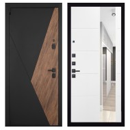 Гранит Геометрия, панель 083 Белый софт зеркало 10 мм