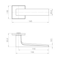 Ручка Fuaro (Фуаро) раздельная K.ZL52.BASIC BL-24 черный 
