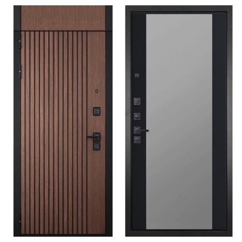 Гранит Шторм с фрамугой, панель 074 зеркало фацет тонированное 16 мм