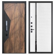 Гранит Континент Смарт, панель 089 Белый софт с зеркальной тонированной вставкой 10 мм