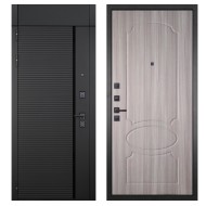 Гранит Пиано Черная с фрамугой, панель 006 Светлый 6 мм