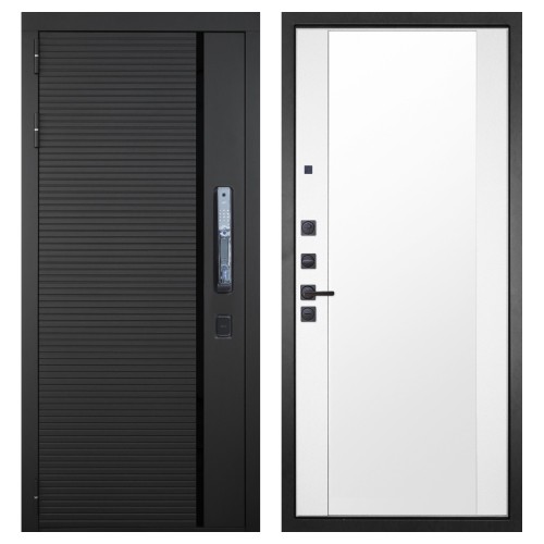 Гранит Пиано Смарт, панель 024 зеркало Макси белый матовый 16 мм