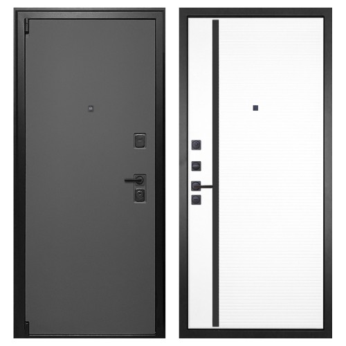 Гранит Лайт Графит, панель 053 Пиано белая 12 мм