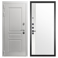 Гранит Лира Белая, панель 075 зеркало макси бок белое 16 мм