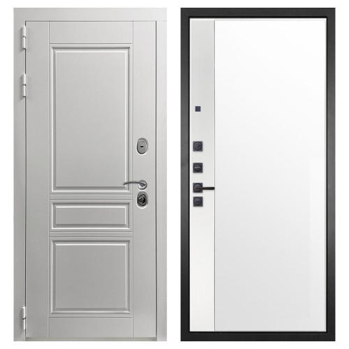 Гранит Лира Белая, панель 075 зеркало макси бок белое 16 мм